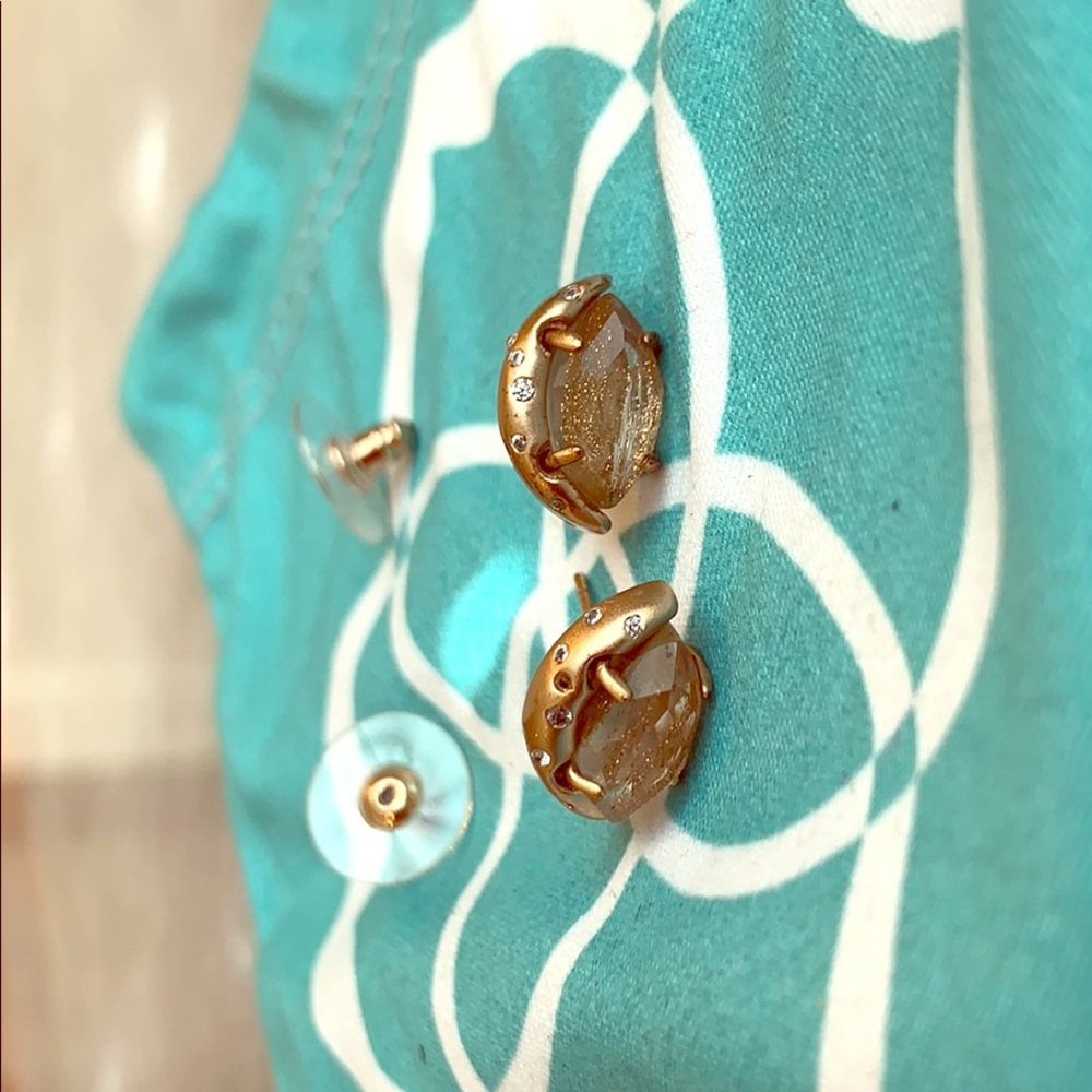 Rose gold dusted studs Marie style